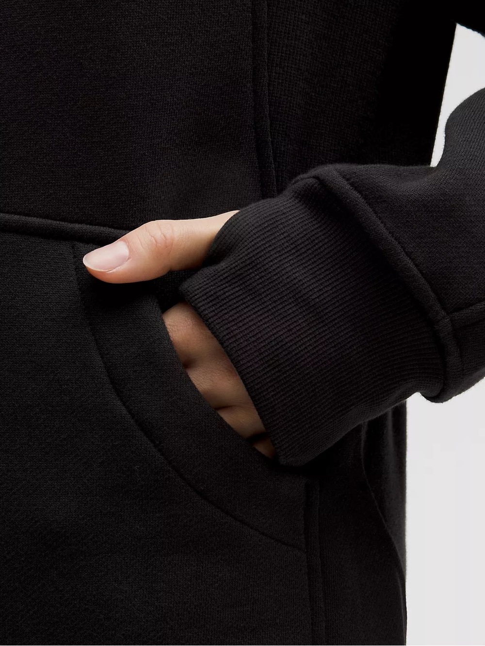 Lululemon Scuba Oversized Funnel Neck Half Zip Black M/L NWT Thumbholes - Picture 5 of 9